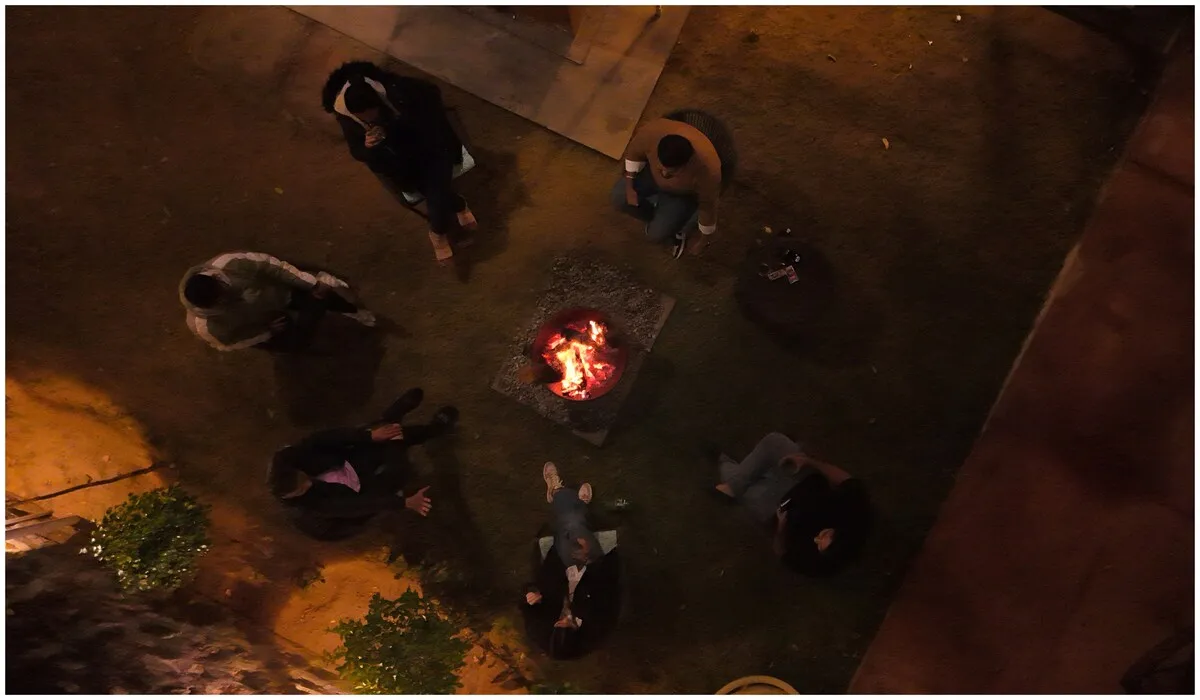 Outdoor seating and BBQ corner