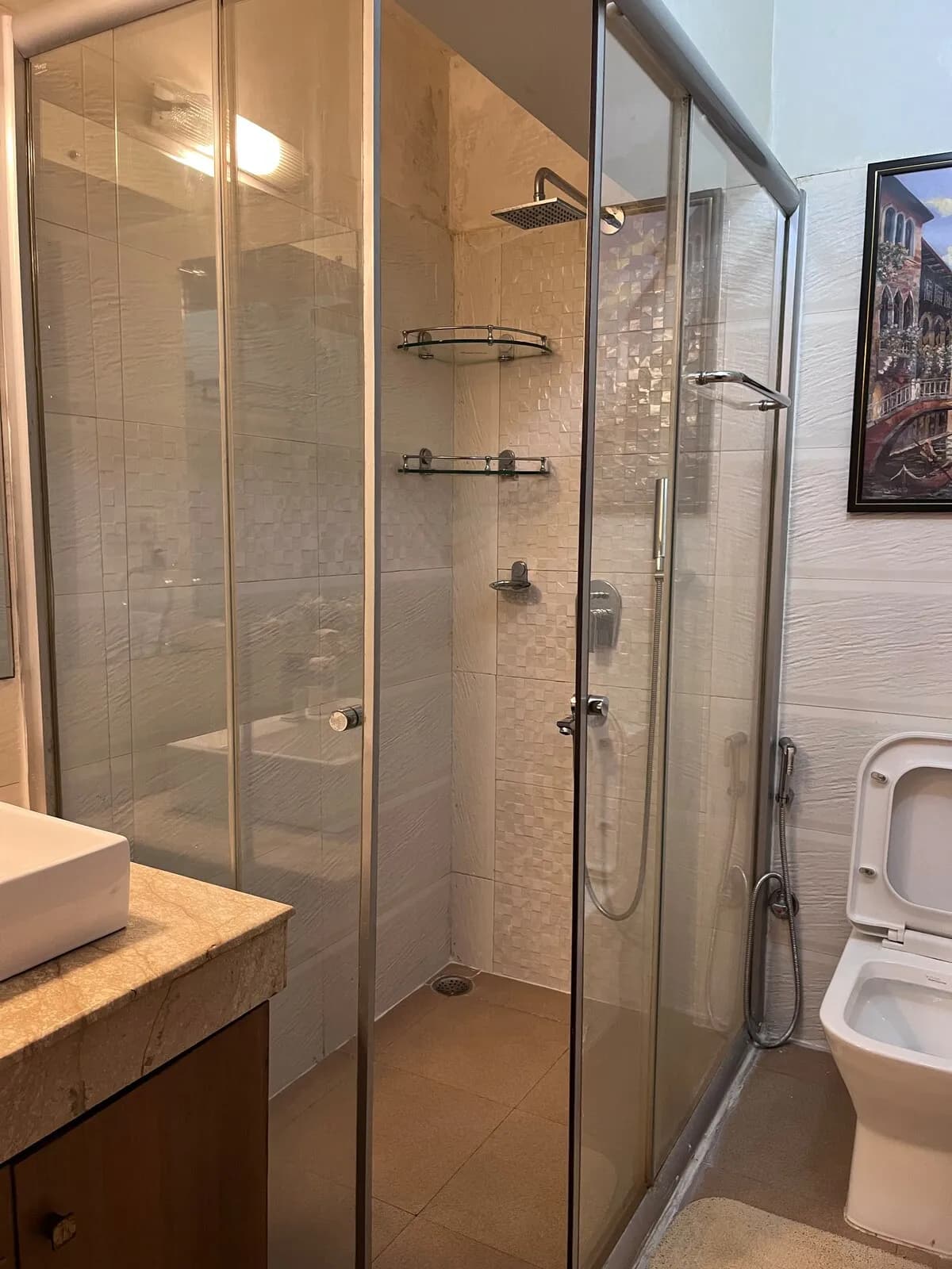Three bathrooms